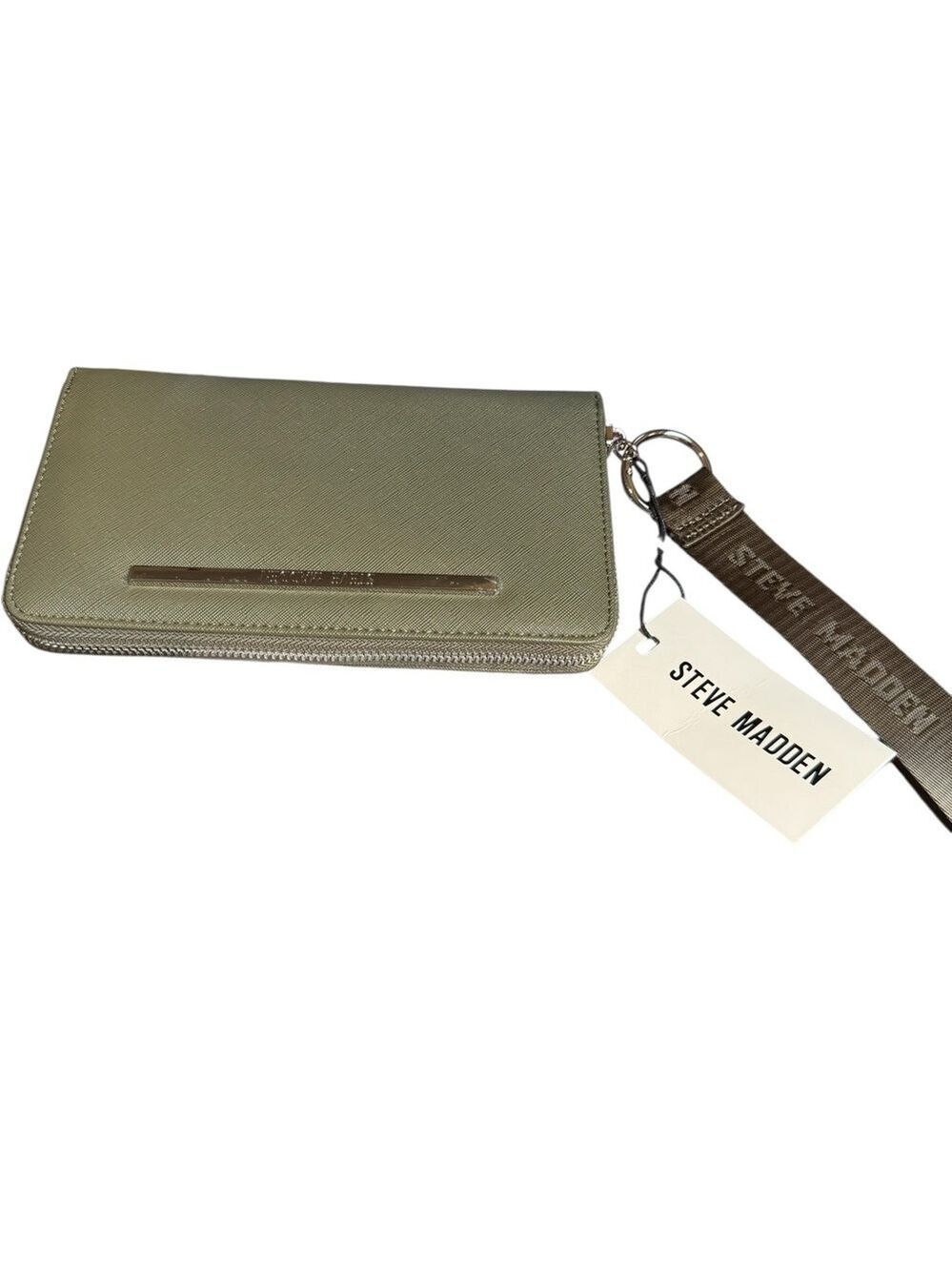 Steve Madden Zip-Around Wallet Olive Green NWT